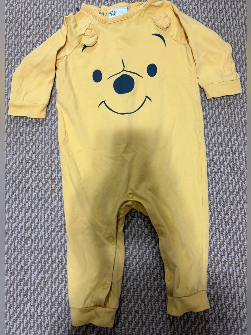 H&M Yellow disney Winnie the Pooh Long-Sleeve Baby One-Piece 6-9M